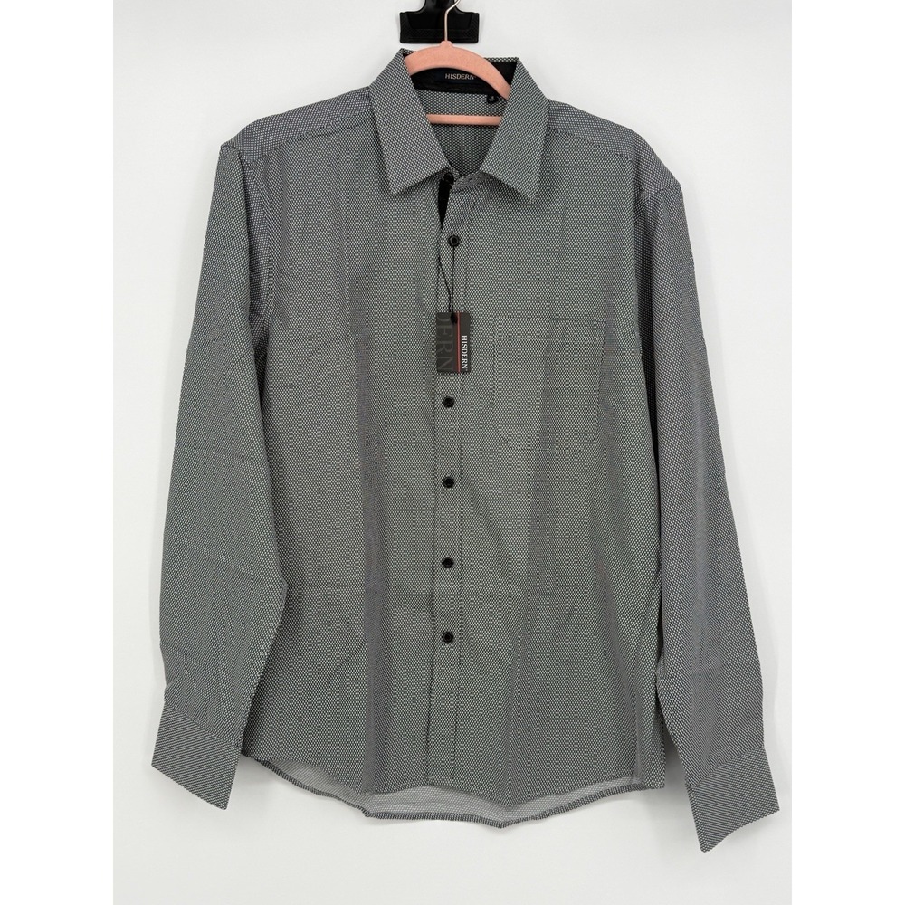 Hisdern Men's Long Sleeve Button Up Small NWT